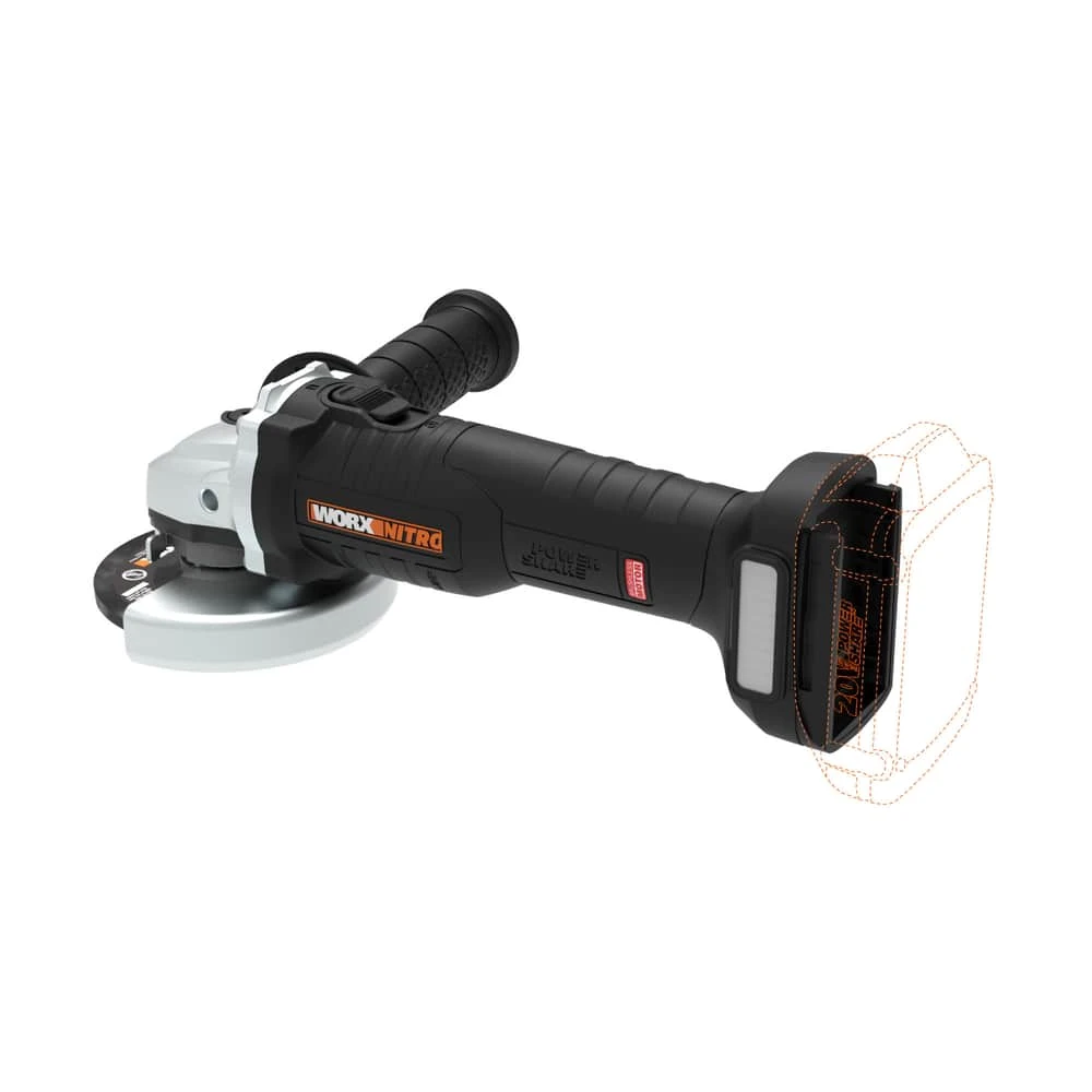 WORX NITRO 20V Brushless Angle Grinder, 4 1/2-in (Tool Only) 3 WORX NITRO 20V Brushless Angle Grinder, 4 1/2-in (Tool Only) - Image 3