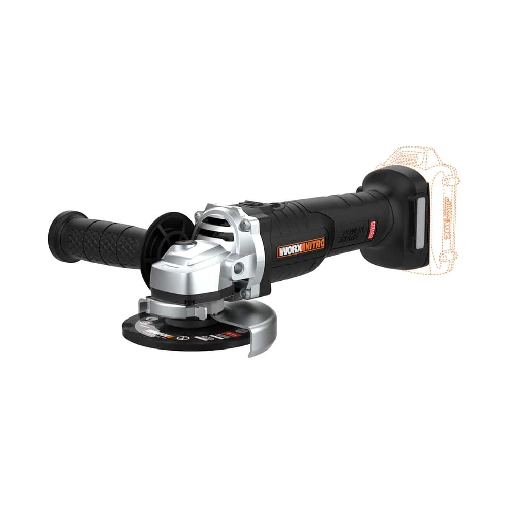WORX NITRO 20V Brushless Angle Grinder, 4 1/2-in (Tool Only) 4 WORX NITRO 20V Brushless Angle Grinder, 4 1/2-in (Tool Only) - Image 4