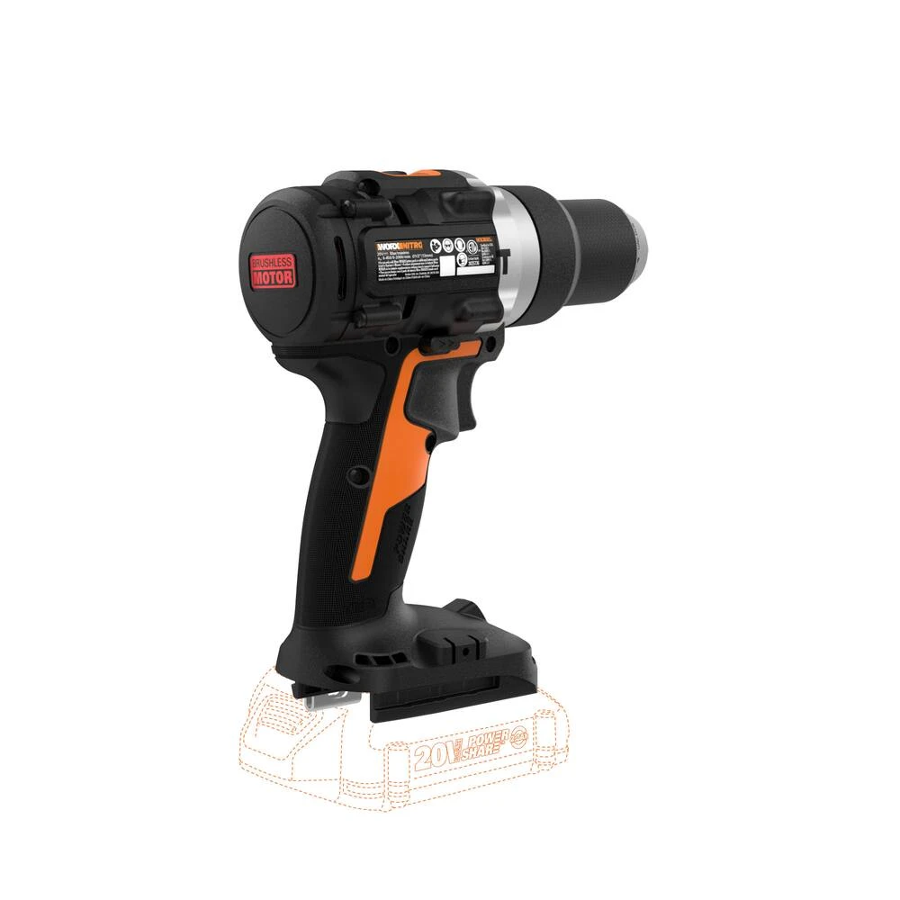 WORX NITRO 20V Brushless Li-Ion Hammer Drill (Tool Only) 4 WORX NITRO 20V Brushless Li-Ion Hammer Drill (Tool Only) - Image 4
