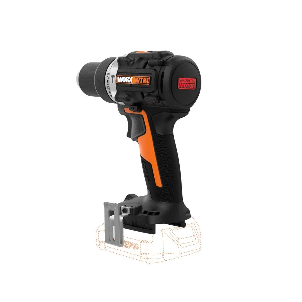 WORX NITRO 20V Brushless Li-Ion Hammer Drill (Tool Only) 3 WORX NITRO 20V Brushless Li-Ion Hammer Drill (Tool Only) - Image 3