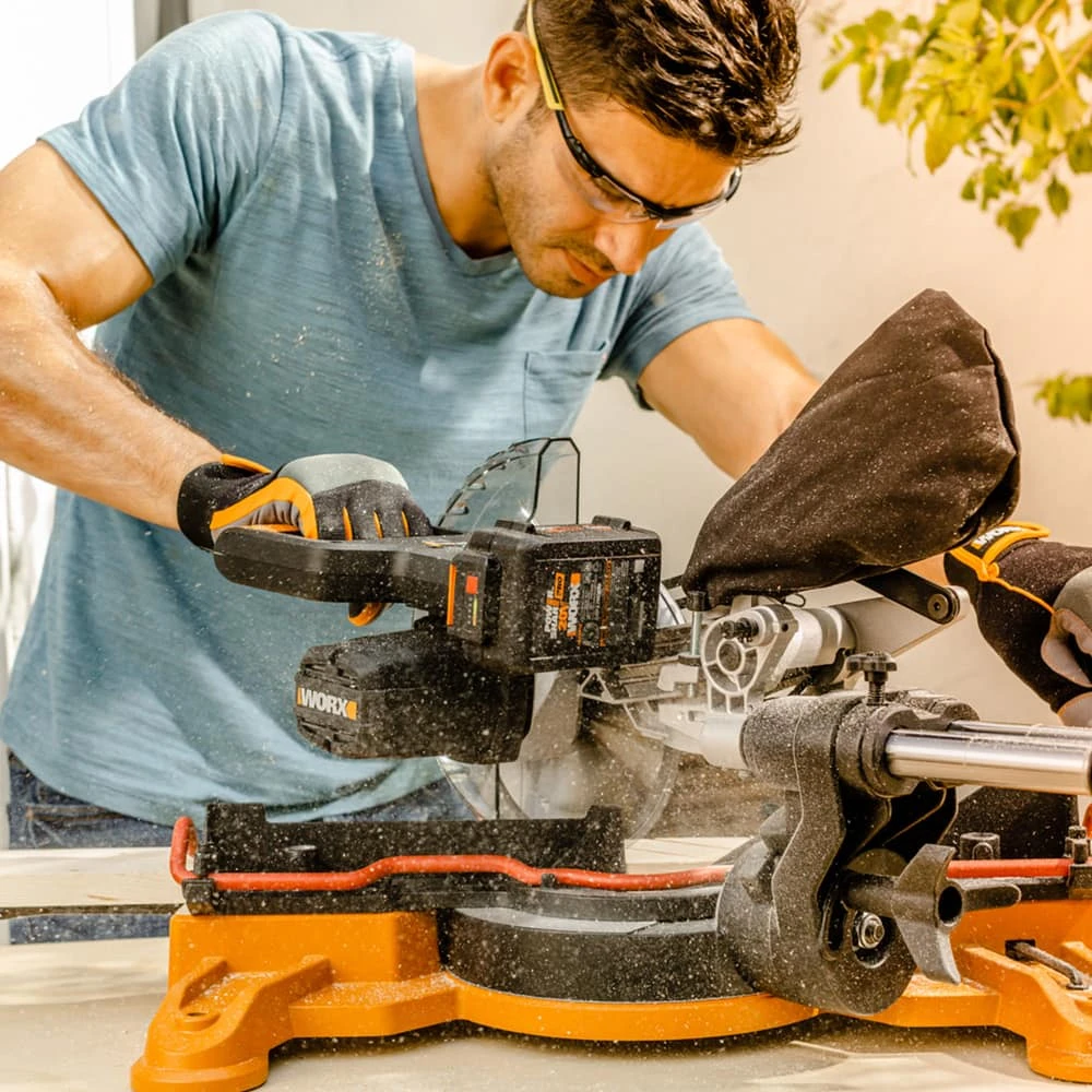 WORX NITRO 20V Sliding Miter Saw With Work-Holding Clamp, 7-1/4-in (Tool Only) 5 WORX NITRO 20V Sliding Miter Saw With Work-Holding Clamp, 7-1/4-in (Tool Only) - Image 5