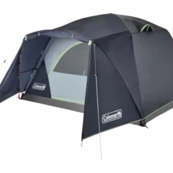 Coleman Skydome 3-Season, 4-Person Easy Set-Up Camping Dome Tent W/ Rain Fly, Vestibule, E-Port & Carry Bag