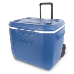 Coleman Wheeled Cooler, With Handle, 47.3-L, Blue