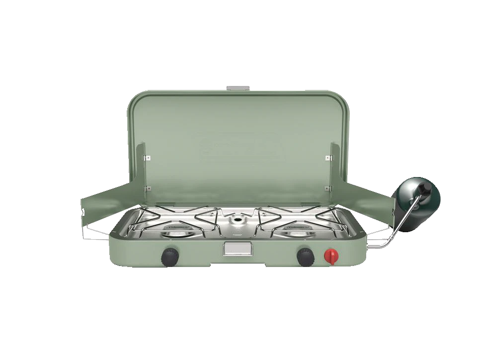 Coleman Cascade 222 Double-Burner 22,000 BTUs Rotary Ignition Camp Stove 3 Coleman Cascade 222 Double-Burner 22,000 BTUs Rotary Ignition Camp Stove - Image 3