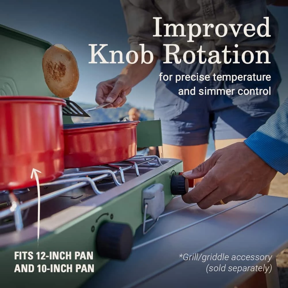 Coleman Cascade 222 Double-Burner 22,000 BTUs Rotary Ignition Camp Stove 11 Coleman Cascade 222 Double-Burner 22,000 BTUs Rotary Ignition Camp Stove - Image 11