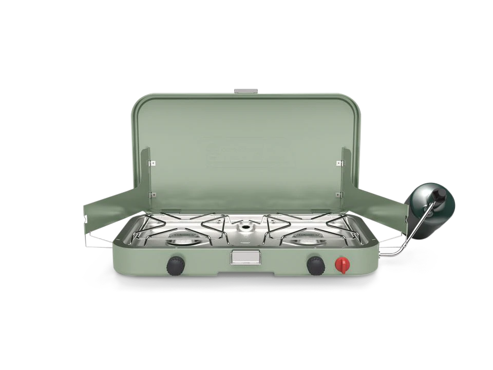 Coleman Cascade 222 Double-Burner 22,000 BTUs Rotary Ignition Camp Stove 2 Coleman Cascade 222 Double-Burner 22,000 BTUs Rotary Ignition Camp Stove - Image 2