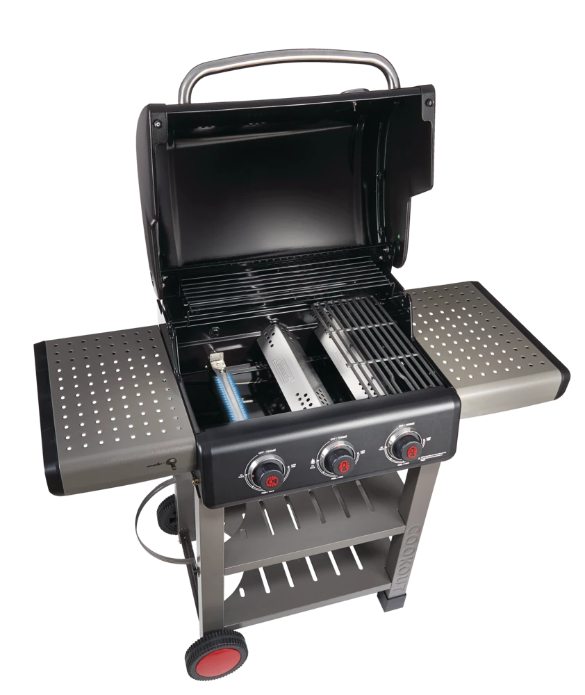 Coleman Cookout 3-Burner Propane Gas BBQ Grill With Side & Storage Shelves 10 Coleman Cookout 3-Burner Propane Gas BBQ Grill With Side & Storage Shelves - Image 10