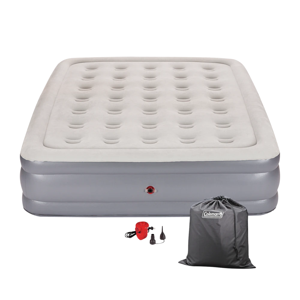 Coleman Queen Double-High Inflatable Air Mattress/Airbed W/ 120V AC Pump & Flocked Top 6 Coleman Queen Double-High Inflatable Air Mattress/Airbed W/ 120V AC Pump & Flocked Top - Image 6