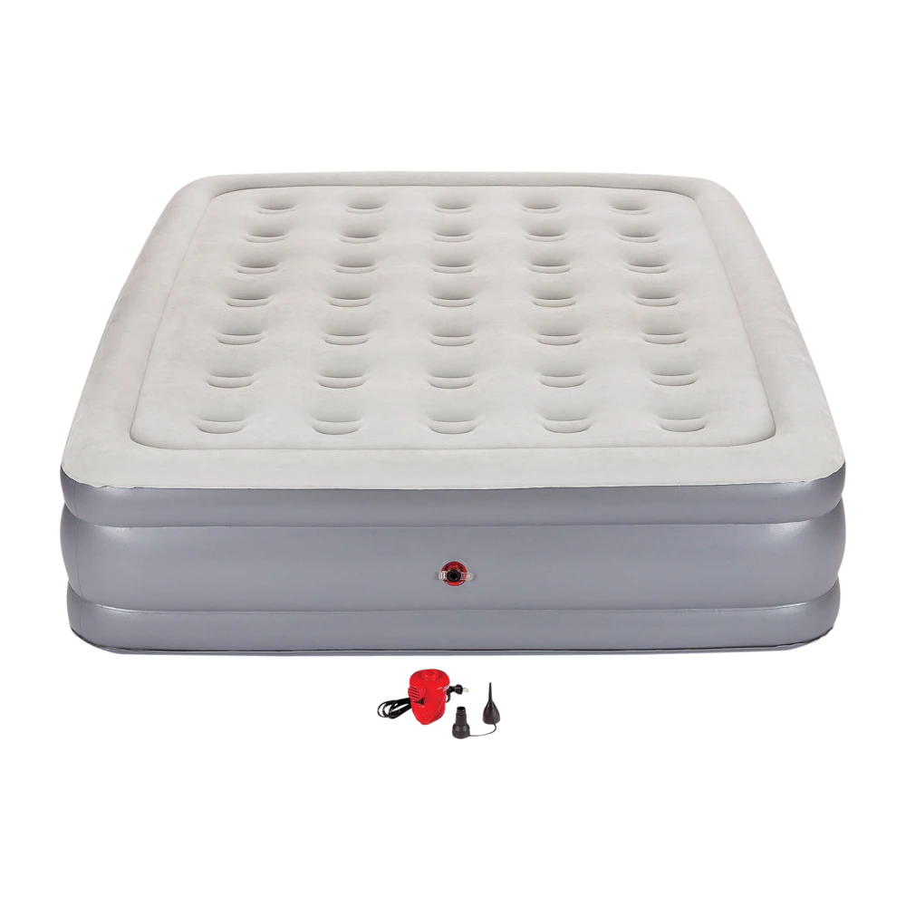 Coleman Queen Double-High Inflatable Air Mattress/Airbed W/ 120V AC Pump & Flocked Top 4 Coleman Queen Double-High Inflatable Air Mattress/Airbed W/ 120V AC Pump & Flocked Top - Image 4