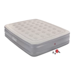 Coleman Queen Double-High Inflatable Air Mattress/Airbed W/ 120V AC Pump & Flocked Top