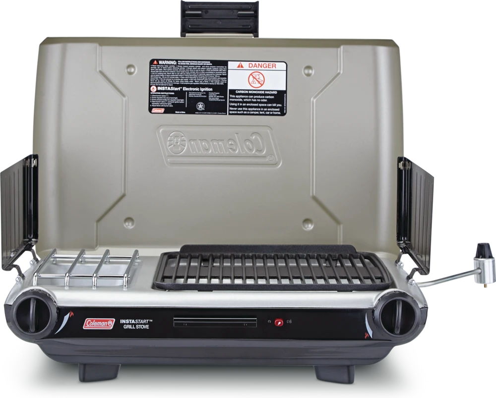 Coleman Double-Burner 20,000 BTUs Electronic Ignition Grill Camp Stove 2 Coleman Double-Burner 20,000 BTUs Electronic Ignition Grill Camp Stove - Image 2