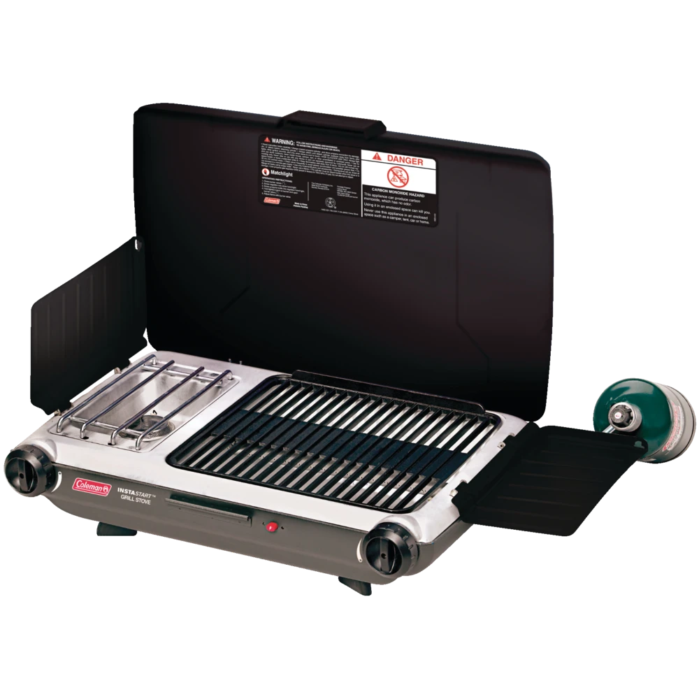 Coleman Double-Burner 20,000 BTUs Electronic Ignition Grill Camp Stove 1 Coleman Double-Burner 20,000 BTUs Electronic Ignition Grill Camp Stove