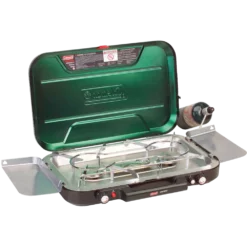 Coleman Even Temp Triple-Burner 28,000 BTUs Camp Stove With Aluminum Griddle