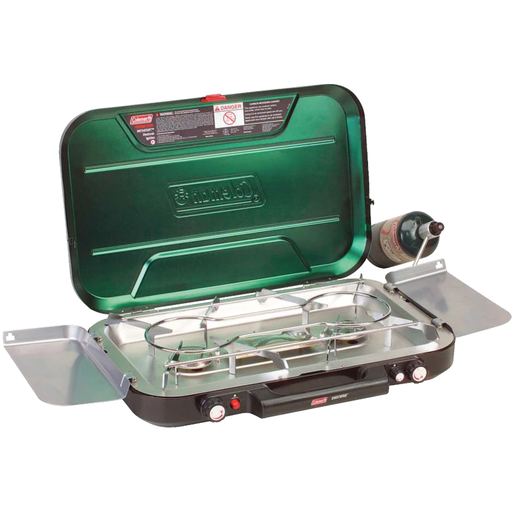 Coleman Even Temp Triple-Burner 28,000 BTUs Camp Stove With Aluminum Griddle 1 Coleman Even Temp Triple-Burner 28,000 BTUs Camp Stove With Aluminum Griddle