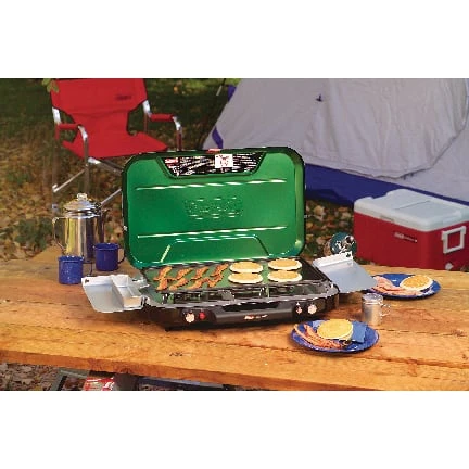 Coleman Even Temp Triple-Burner 28,000 BTUs Camp Stove With Aluminum Griddle 2 Coleman Even Temp Triple-Burner 28,000 BTUs Camp Stove With Aluminum Griddle - Image 2