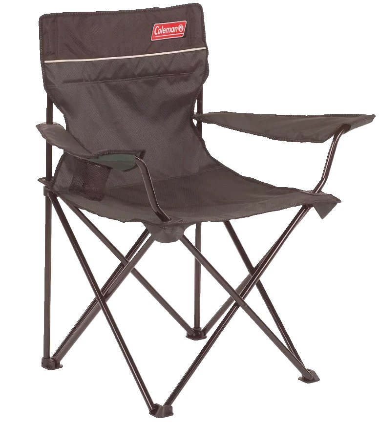 Coleman Extra Large Quad Folding Camping Chair W/ Cup Holder & Carry Bag, Assorted Colours 1 Coleman Extra Large Quad Folding Camping Chair W/ Cup Holder & Carry Bag, Assorted Colours