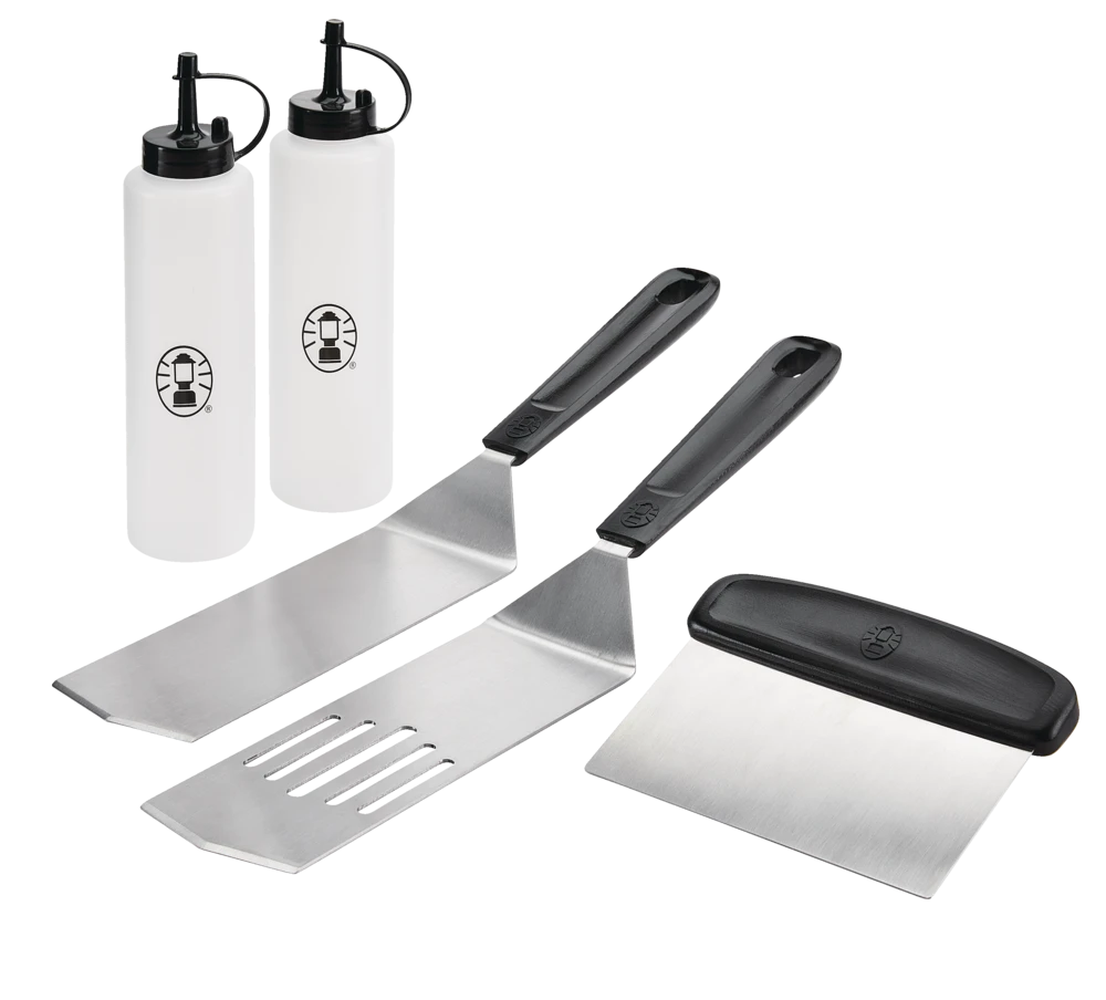 Coleman Cookout™ Stainless Steel Outdoor BBQ Grill Griddle Accessories Tools Set, 5-pc 1 Coleman Cookout™ Stainless Steel Outdoor BBQ Grill Griddle Accessories Tools Set, 5-pc
