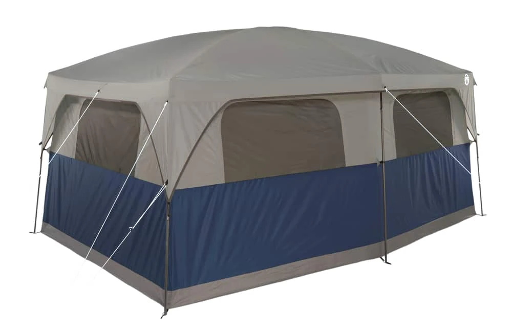 Coleman Hampton 3-Season, 9-Person, 2-Room Camping Cabin Tent W/ Room Divider, Rain Fly & Carry Bag 2 Coleman Hampton 3-Season, 9-Person, 2-Room Camping Cabin Tent W/ Room Divider, Rain Fly & Carry Bag - Image 2