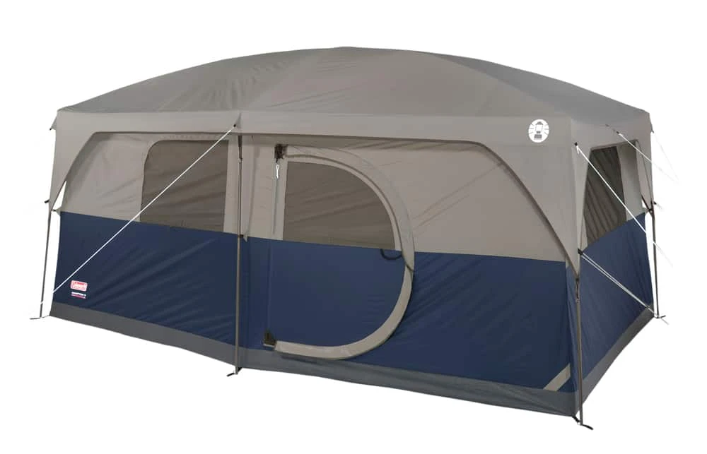 Coleman Hampton 3-Season, 9-Person, 2-Room Camping Cabin Tent W/ Room Divider, Rain Fly & Carry Bag 3 Coleman Hampton 3-Season, 9-Person, 2-Room Camping Cabin Tent W/ Room Divider, Rain Fly & Carry Bag - Image 3
