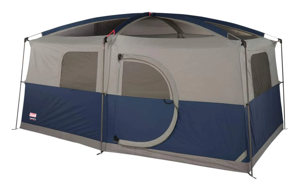 Coleman Hampton 3-Season, 9-Person, 2-Room Camping Cabin Tent W/ Room Divider, Rain Fly & Carry Bag 4 Coleman Hampton 3-Season, 9-Person, 2-Room Camping Cabin Tent W/ Room Divider, Rain Fly & Carry Bag - Image 4