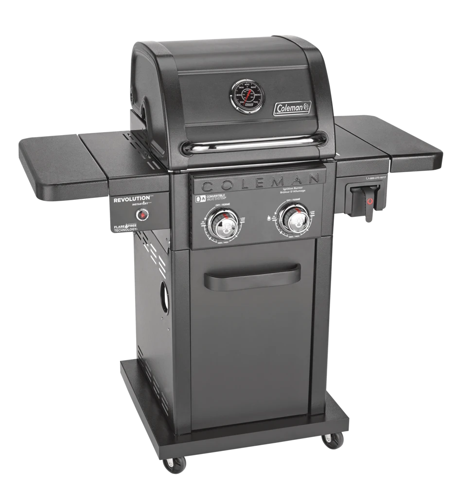 Coleman Revolution 2-Burner Convertible Propane Gas BBQ Grill With Side Shelves 4 Coleman Revolution 2-Burner Convertible Propane Gas BBQ Grill With Side Shelves - Image 4