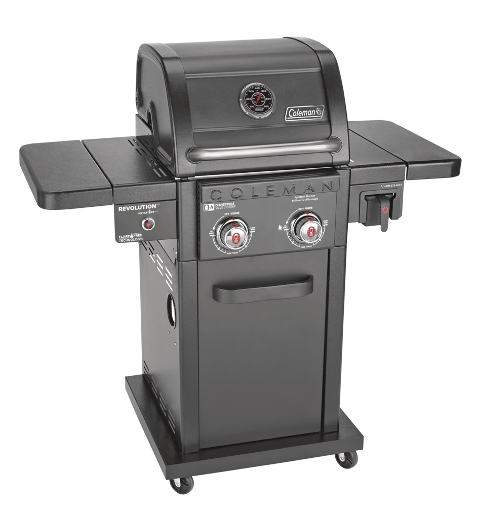Coleman Revolution 2-Burner Convertible Propane Gas BBQ Grill With Side Shelves 1 Coleman Revolution 2-Burner Convertible Propane Gas BBQ Grill With Side Shelves