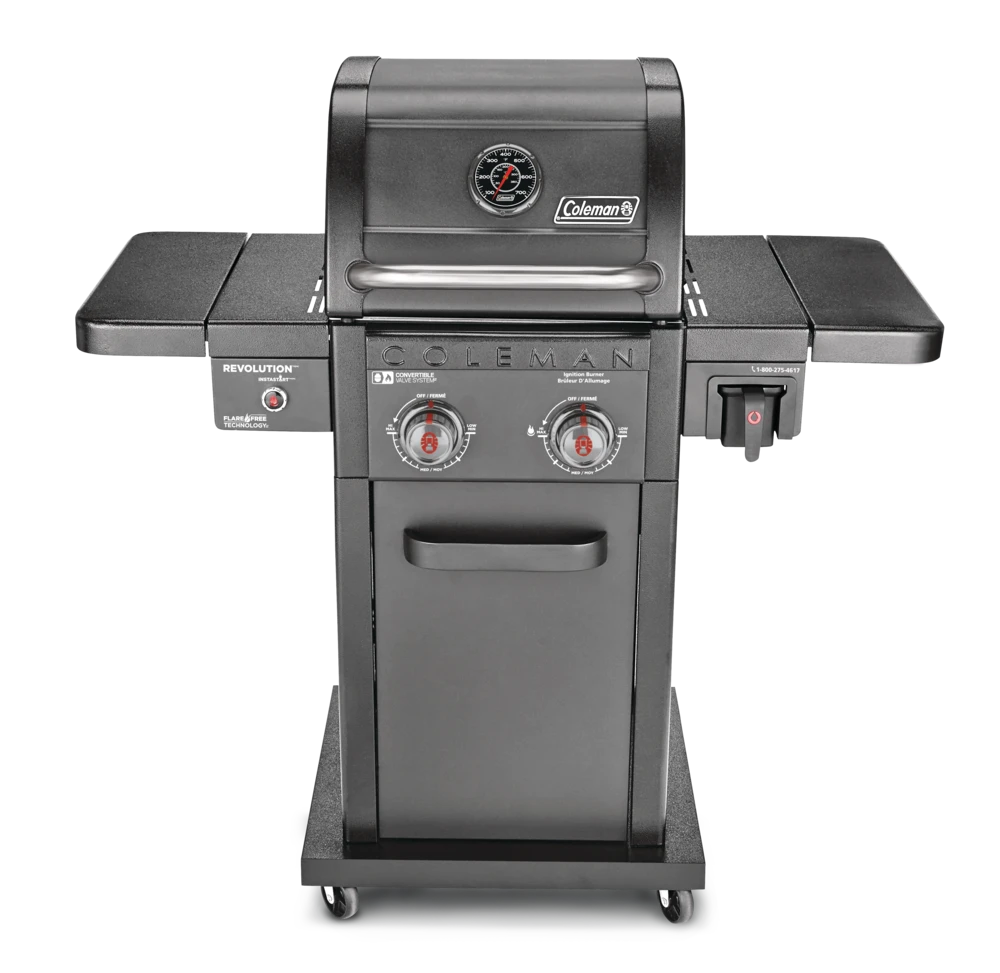 Coleman Revolution 2-Burner Convertible Propane Gas BBQ Grill With Side Shelves 9 Coleman Revolution 2-Burner Convertible Propane Gas BBQ Grill With Side Shelves - Image 9