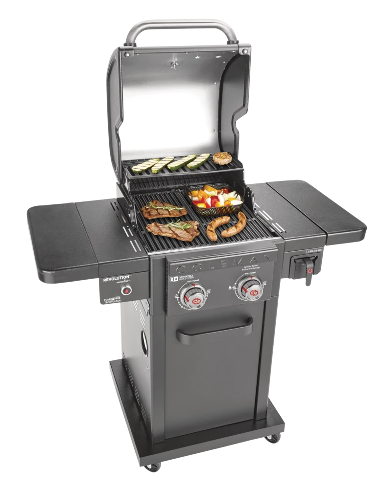 Coleman Revolution 2-Burner Convertible Propane Gas BBQ Grill With Side Shelves 11 Coleman Revolution 2-Burner Convertible Propane Gas BBQ Grill With Side Shelves - Image 11