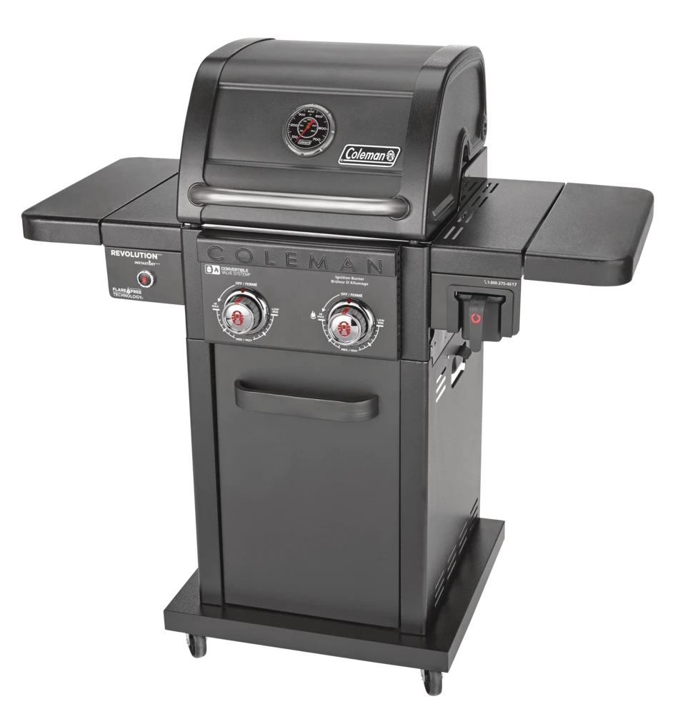 Coleman Revolution 2-Burner Convertible Propane Gas BBQ Grill With Side Shelves 2 Coleman Revolution 2-Burner Convertible Propane Gas BBQ Grill With Side Shelves - Image 2