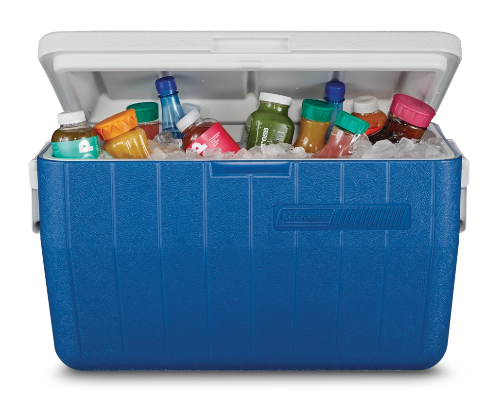 Coleman Poly-Lite Cooler, Holds 2L Bottles Upright, 45-L, Blue 7 Coleman Poly-Lite Cooler, Holds 2L Bottles Upright, 45-L, Blue - Image 7