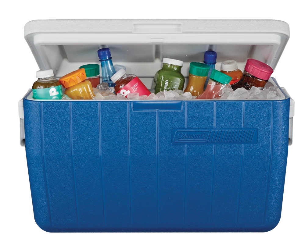 Coleman Poly-Lite Cooler, Holds 2L Bottles Upright, 45-L, Blue 6 Coleman Poly-Lite Cooler, Holds 2L Bottles Upright, 45-L, Blue - Image 6