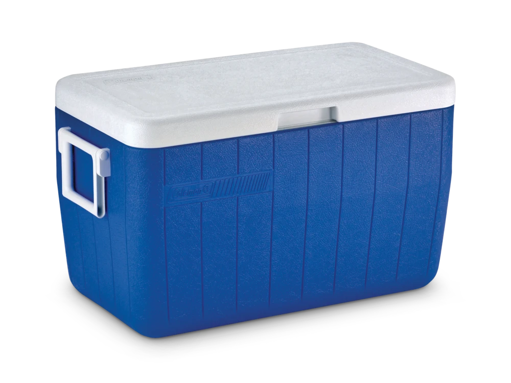 Coleman Poly-Lite Cooler, Holds 2L Bottles Upright, 45-L, Blue 1 Coleman Poly-Lite Cooler, Holds 2L Bottles Upright, 45-L, Blue