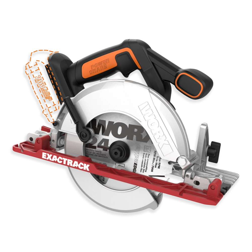 WORX 20V ExacTrack Circular Saw, 6-1/2-in (Tool Only) 1 WORX 20V ExacTrack Circular Saw, 6-1/2-in (Tool Only)