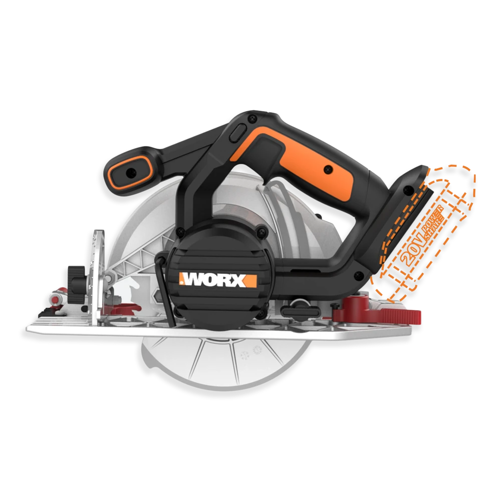 WORX 20V ExacTrack Circular Saw, 6-1/2-in (Tool Only) 2 WORX 20V ExacTrack Circular Saw, 6-1/2-in (Tool Only) - Image 2