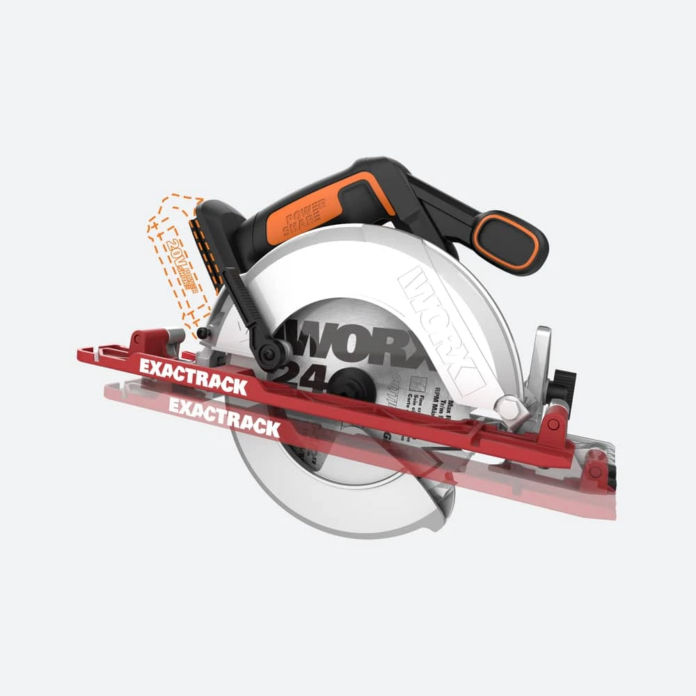 WORX 20V ExacTrack Circular Saw, 6-1/2-in (Tool Only) 3 WORX 20V ExacTrack Circular Saw, 6-1/2-in (Tool Only) - Image 3