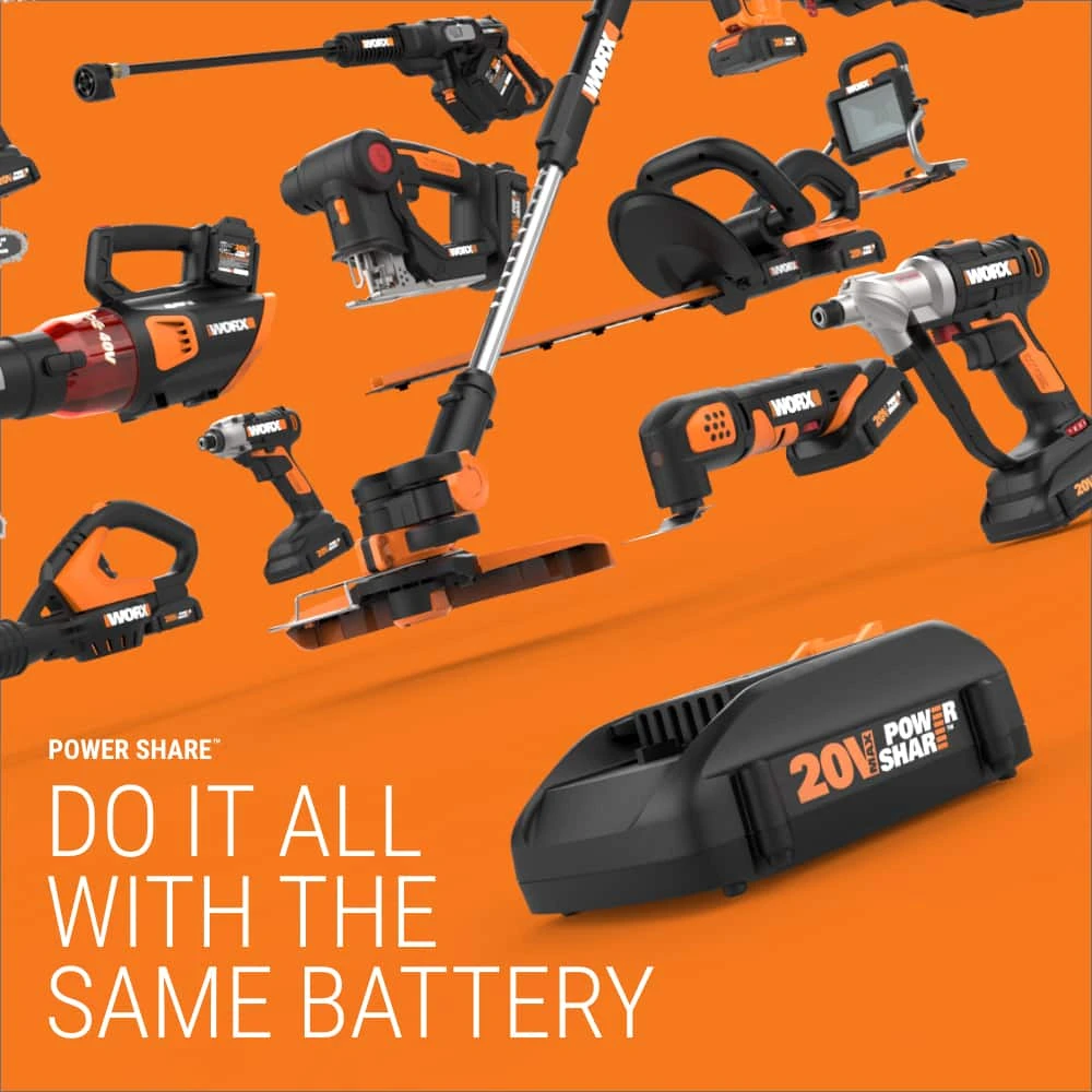 WORX 20V Cordless AIR Leaf Blower/Sweeper, 2Ah Battery & Charger Included 3 WORX 20V Cordless AIR Leaf Blower/Sweeper, 2Ah Battery & Charger Included - Image 3