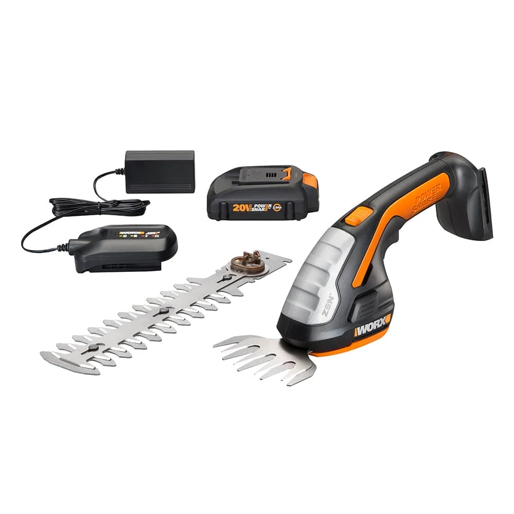 Worx 20V Power Share™ Cordless Garden Grass Shear/Shrub Trimmer Combo, 4"-8" 4 Worx 20V Power Share™ Cordless Garden Grass Shear/Shrub Trimmer Combo, 4"-8" - Image 4
