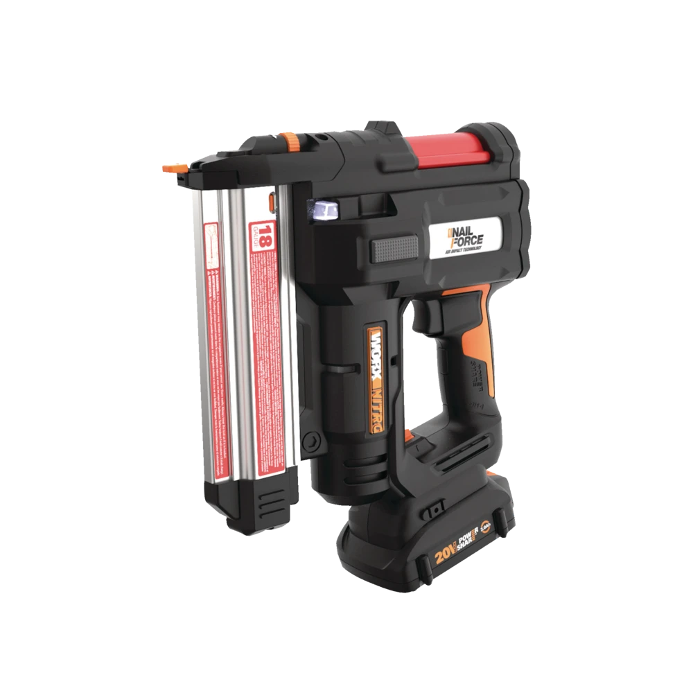 WORX WX840L 20V Nitro Power Share 18 Gauge Nail & Staple Gun With Battery, Charger & Bag 1 WORX WX840L 20V Nitro Power Share 18 Gauge Nail & Staple Gun With Battery, Charger & Bag