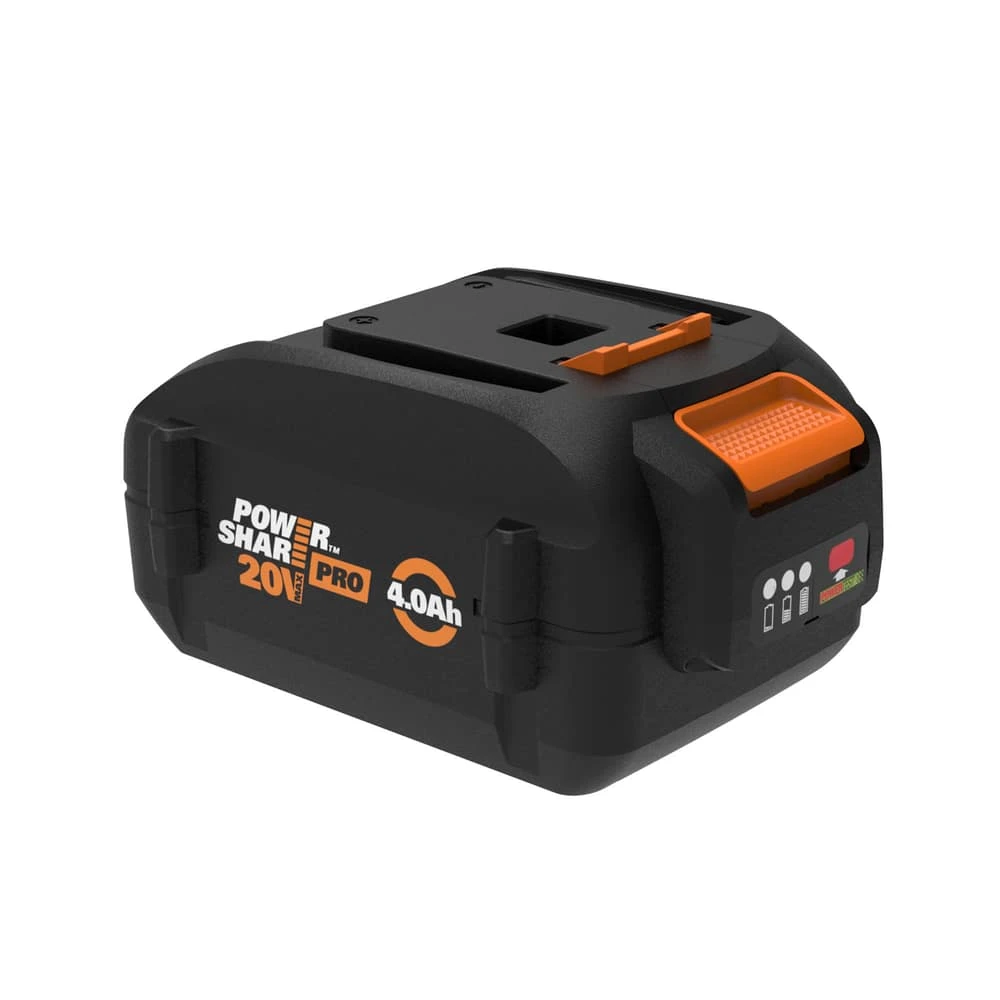 WORX WA3012 20 V Lithium-Ion Power Share Pro, 4.0 Ah High-Capacity Battery, Black & Orange 1 WORX WA3012 20 V Lithium-Ion Power Share Pro, 4.0 Ah High-Capacity Battery, Black & Orange