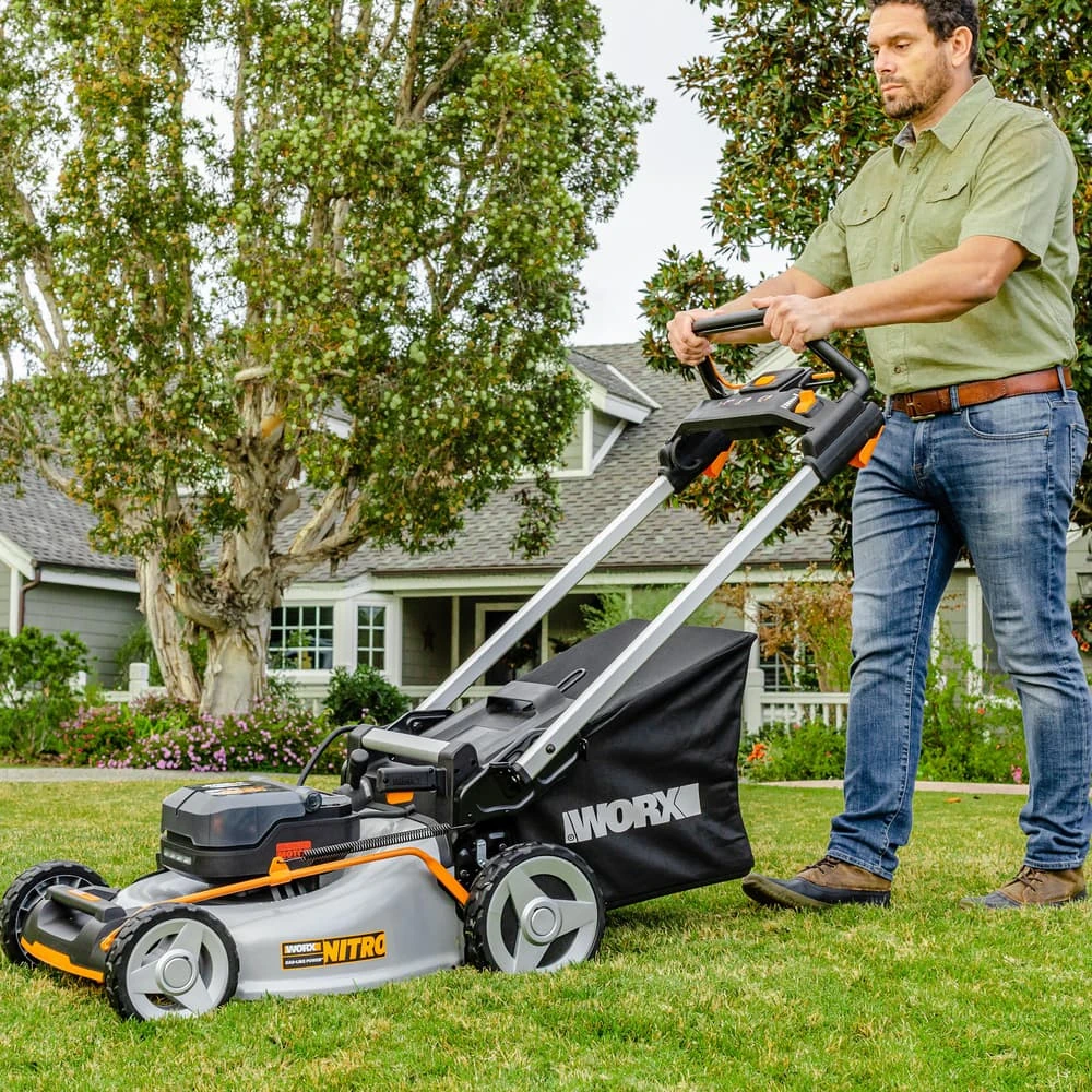 WORX 3-in-1 Variable Speed 40V 5Ah Battery, Cordless, Self-Propelled Lawn Mower, 21-in 12 WORX 3-in-1 Variable Speed 40V 5Ah Battery, Cordless, Self-Propelled Lawn Mower, 21-in - Image 12