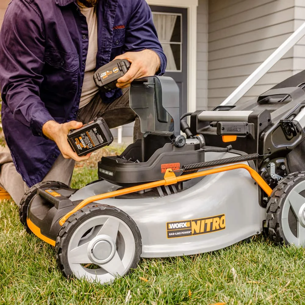 WORX 3-in-1 Variable Speed 40V 5Ah Battery, Cordless, Self-Propelled Lawn Mower, 21-in 13 WORX 3-in-1 Variable Speed 40V 5Ah Battery, Cordless, Self-Propelled Lawn Mower, 21-in - Image 13
