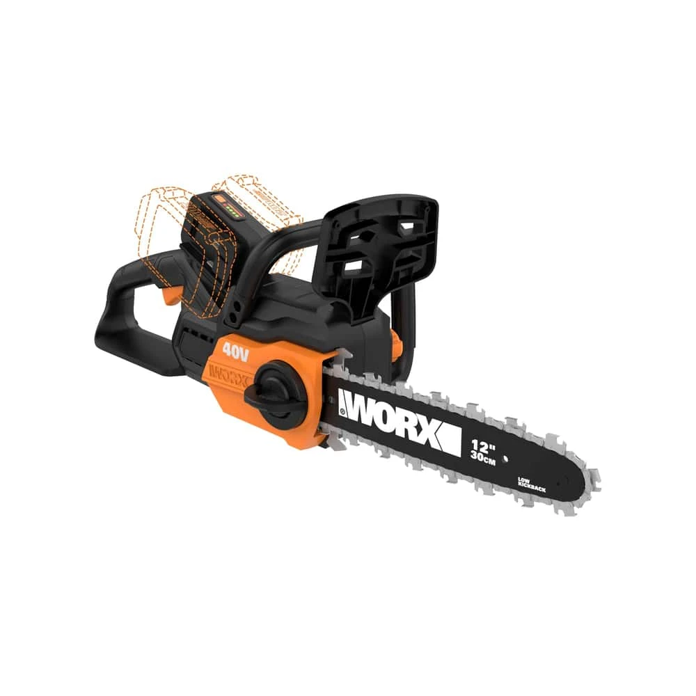 Worx WG381.9 40 V Cordless Chainsaw With Auto Tension, Tool Only, 12-in 1 Worx WG381.9 40 V Cordless Chainsaw With Auto Tension, Tool Only, 12-in