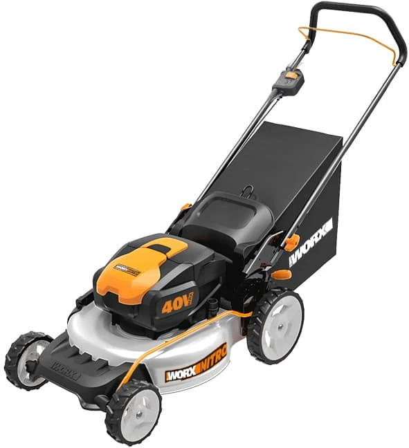 WORX Nitro 3-in-1 2x20V 5Ah Battery Cordless Brushed Walk Behind Push Lawn Mower, 20-in 5 WORX Nitro 3-in-1 2x20V 5Ah Battery Cordless Brushed Walk Behind Push Lawn Mower, 20-in - Image 5
