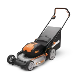 WORX Nitro 3-in-1 2x20V 5Ah Battery Cordless Brushed Walk Behind Push Lawn Mower, 20-in