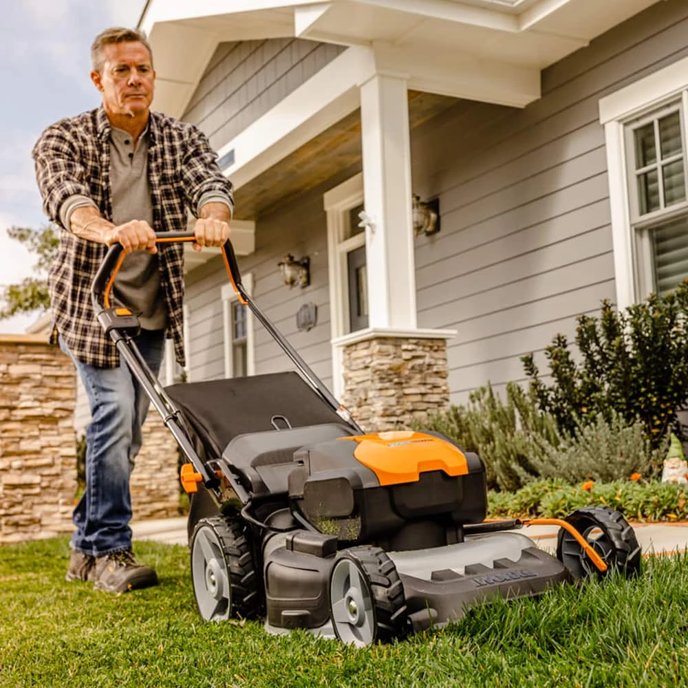 WORX Nitro 3-in-1 2x20V 5Ah Battery Cordless Brushed Walk Behind Push Lawn Mower, 20-in 12 WORX Nitro 3-in-1 2x20V 5Ah Battery Cordless Brushed Walk Behind Push Lawn Mower, 20-in - Image 12