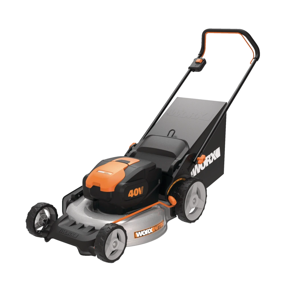 WORX Nitro 3-in-1 2x20V 5Ah Battery Cordless Brushed Walk Behind Push Lawn Mower, 20-in 4 WORX Nitro 3-in-1 2x20V 5Ah Battery Cordless Brushed Walk Behind Push Lawn Mower, 20-in - Image 4