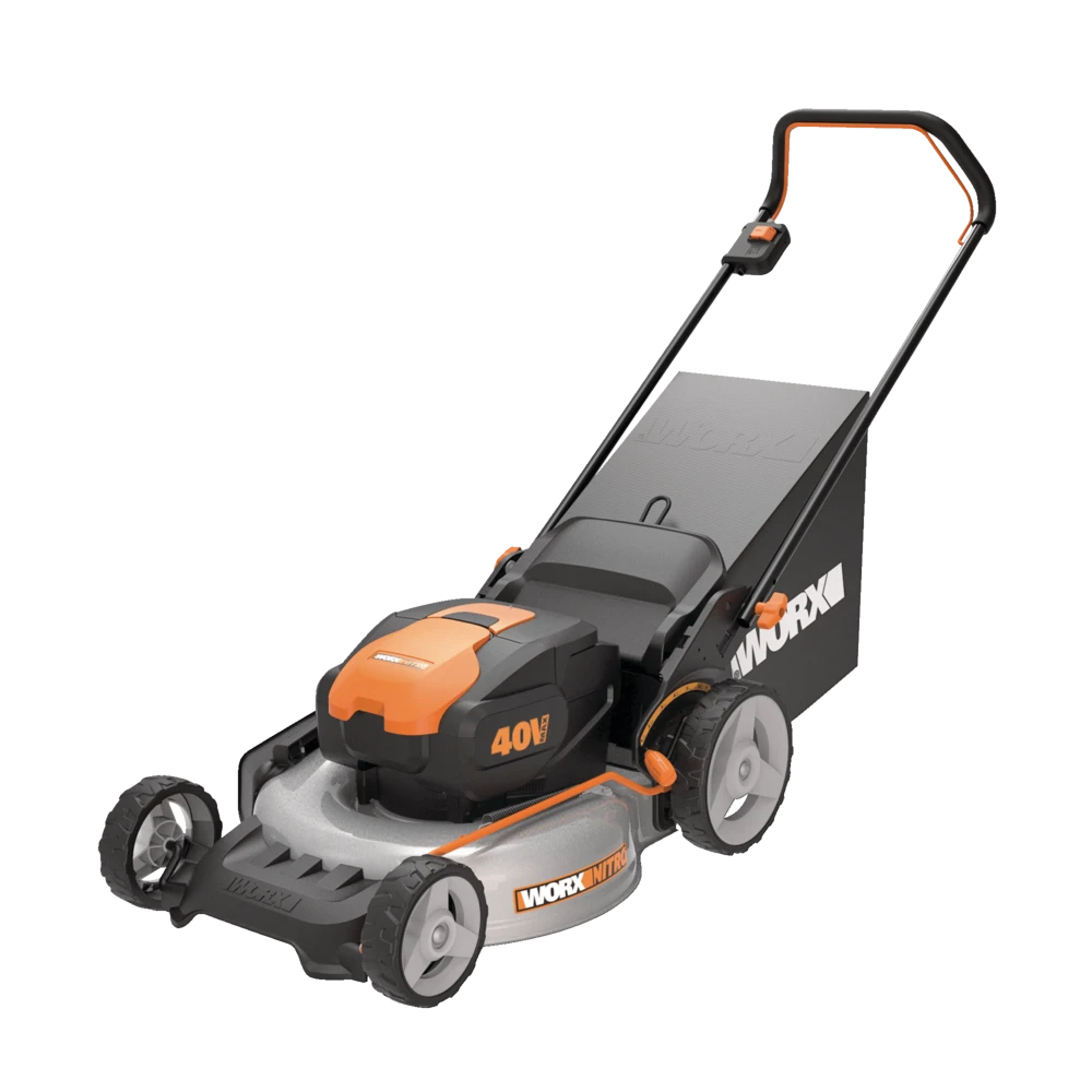 WORX Nitro 3-in-1 2x20V 5Ah Battery Cordless Brushed Walk Behind Push Lawn Mower, 20-in 2 WORX Nitro 3-in-1 2x20V 5Ah Battery Cordless Brushed Walk Behind Push Lawn Mower, 20-in - Image 2