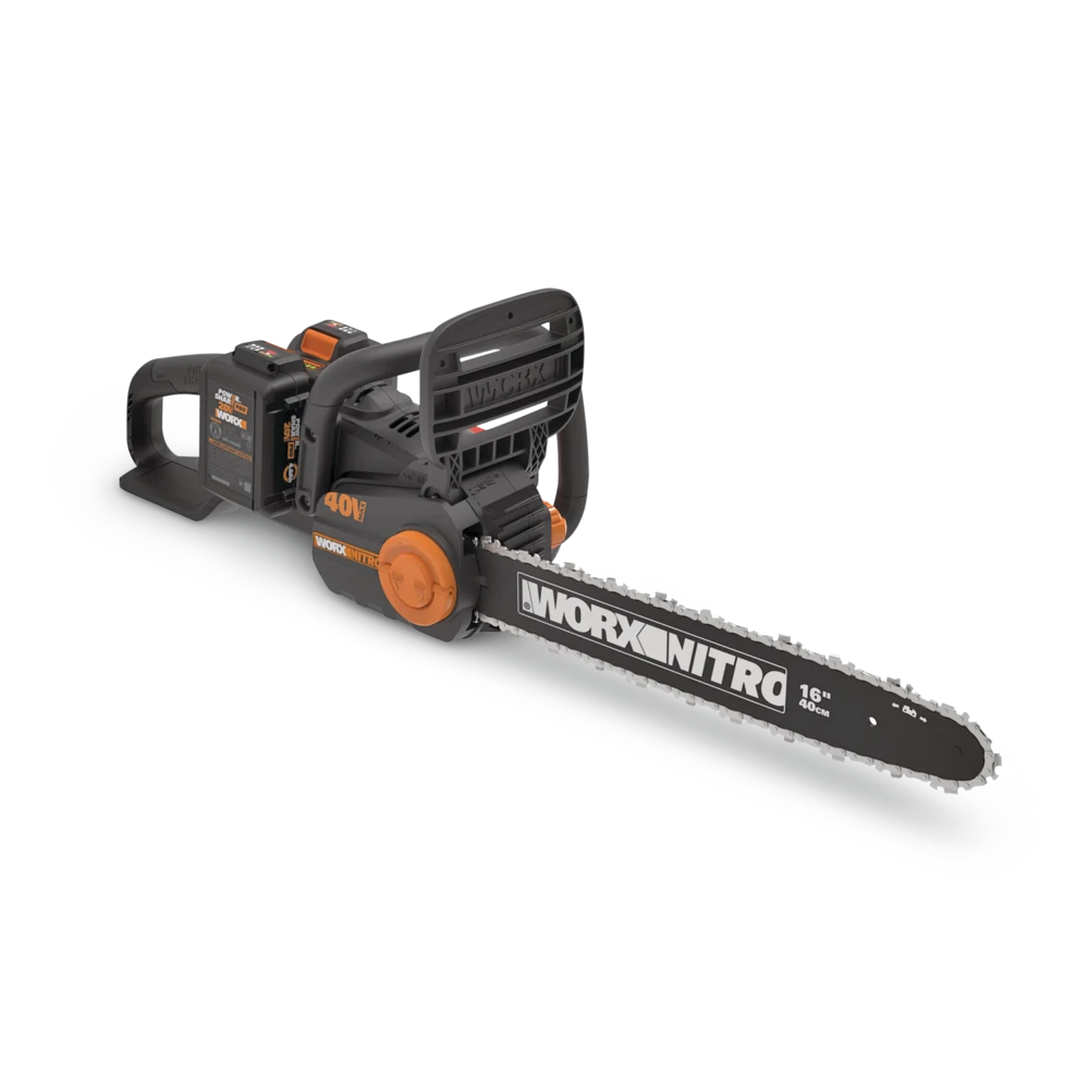 Worx Nitro 40V Cordless Chainsaw With Brushless Motor, Batteries & Charger Included, 16-in 1 Worx Nitro 40V Cordless Chainsaw With Brushless Motor, Batteries & Charger Included, 16-in