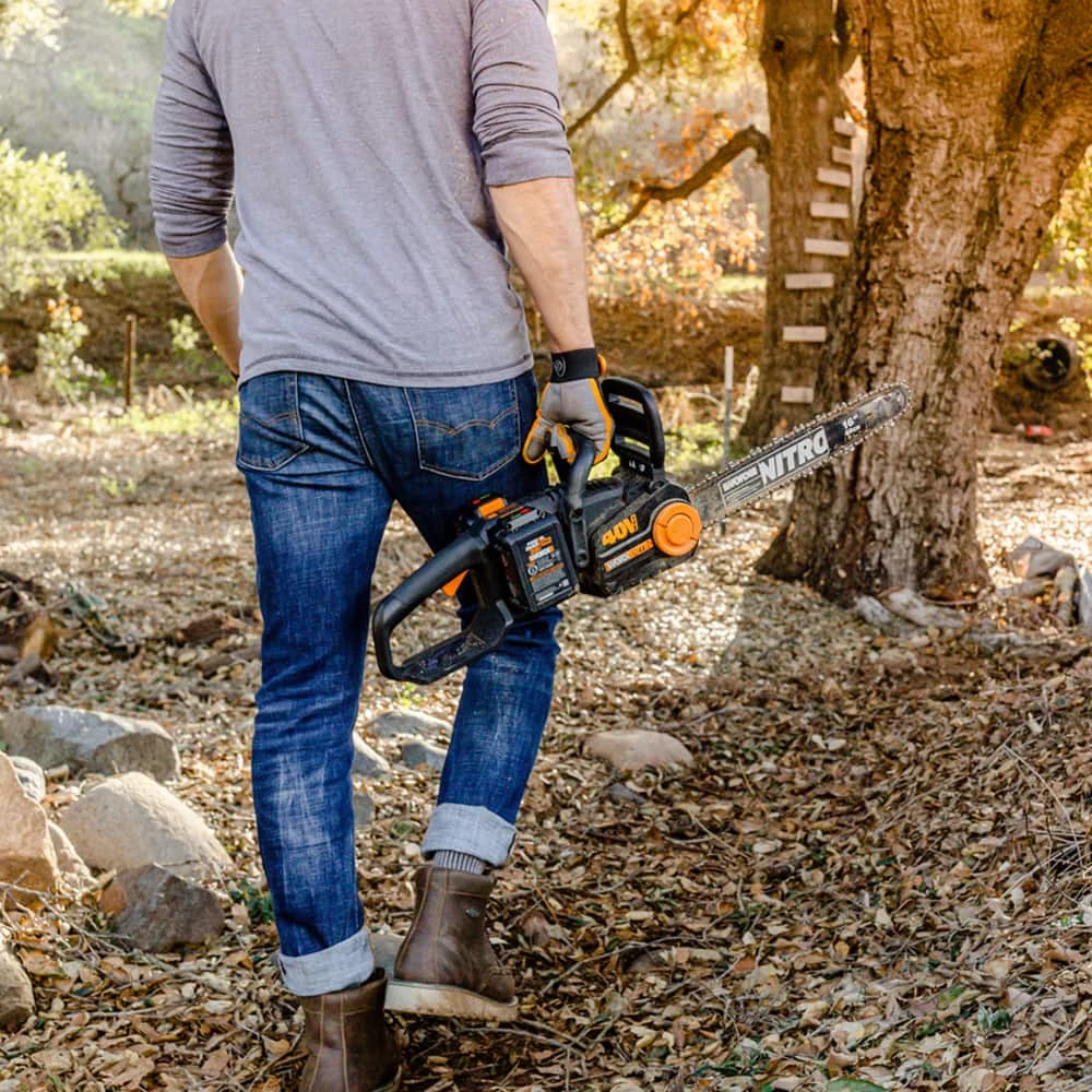 Worx Nitro 40V Cordless Chainsaw With Brushless Motor, Batteries & Charger Included, 16-in 5 Worx Nitro 40V Cordless Chainsaw With Brushless Motor, Batteries & Charger Included, 16-in - Image 5