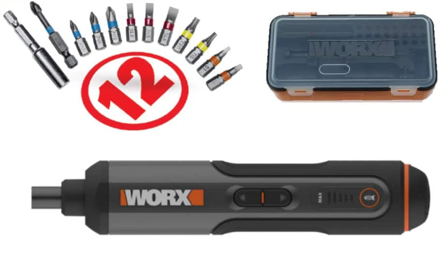 WORX WX240L 4V Lithium-Ion Cordless 3-Speed Screwdriver With USB Charging Cable & Bits, 1/4-in 4 WORX WX240L 4V Lithium-Ion Cordless 3-Speed Screwdriver With USB Charging Cable & Bits, 1/4-in - Image 4